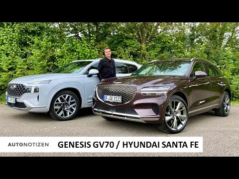 Genesis GV70 und Hyundai Santa Fe: Korea kann SUV und Premium! Review | Test | Vergleich | 2021