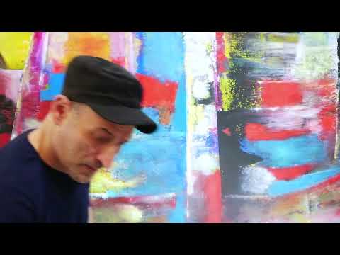 Lichter erzeugen - Schwamm und Rakeltechnik. How to create lights - Squeegee technique.