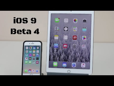 iOS 9 Beta 4 running on iPhone 6 and iPad Air 2