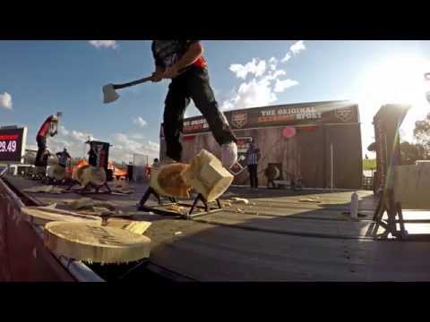 Underhand Chop discipline for STIHL Timbersports