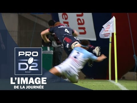 PRO D2, l’image du jour – L’essai de Lambey (Béziers) contre Bayonne !