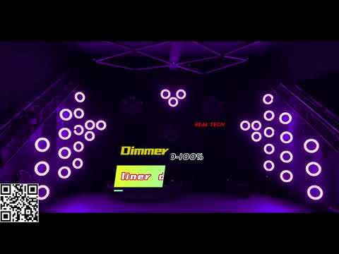 #kinetic #show #2023 #hybrid #ledlights #stage  lifting halo ring matrix sets 1driver+6 Halo rings