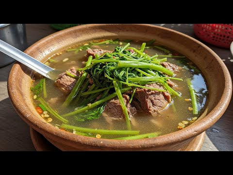 KHMER AUTHENTIC BEEF SOUR SOUP WITH MORNING GLORY FULL VIDEO