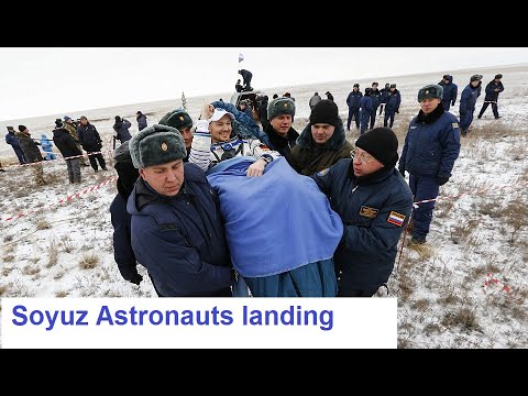 Soyuz Space Capsule landing today with three Astronauts. From 0 to 1g