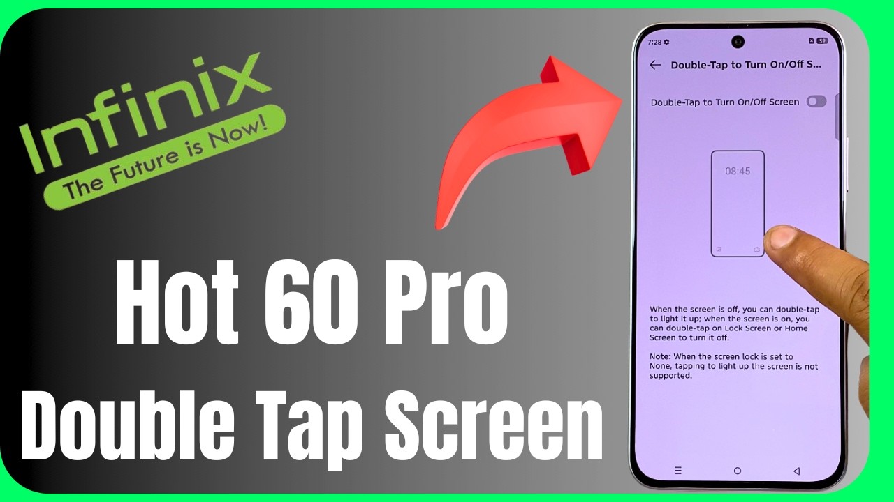 Double Tap Screen On Off Infinix Hot 60 Pro Settings