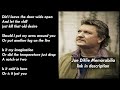 Joe Diffie - Is It Cold In Here LYRICS