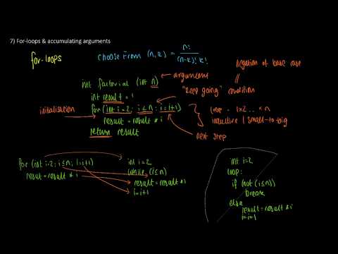 7) For-loops & accumulating arguments