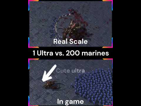 One Real size Ultralisk vs 200 marines  #starcraft2 #gaming #blizzard #starcraft #sc2  #games