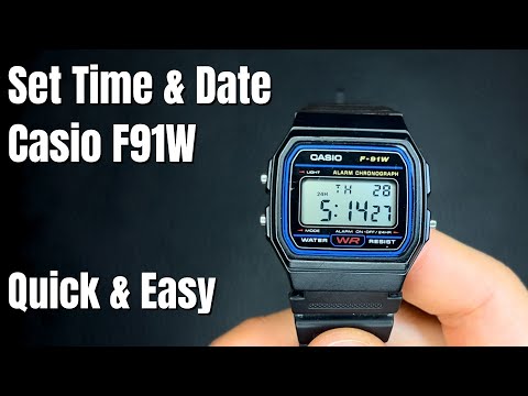 Set or Change TIME and DATE on a Casio F91W