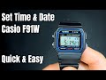 Set Or Change TIME And DATE On A Casio F91W