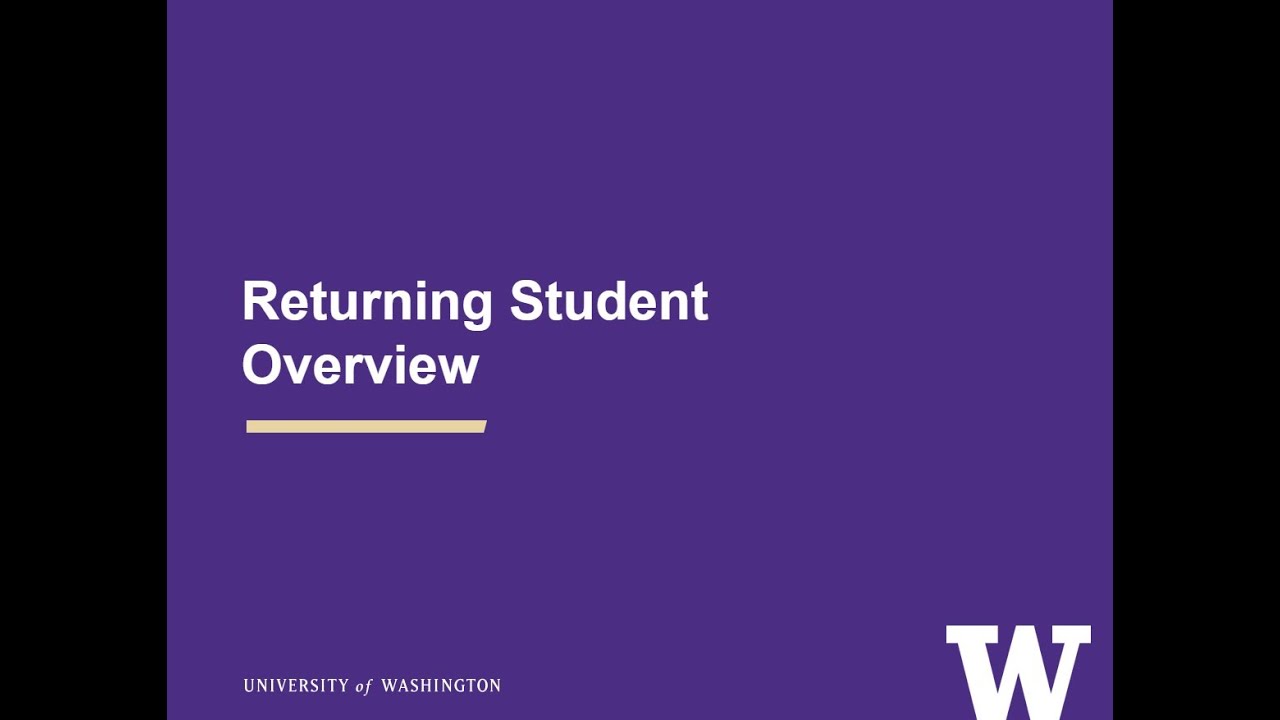 Returning Student Overview