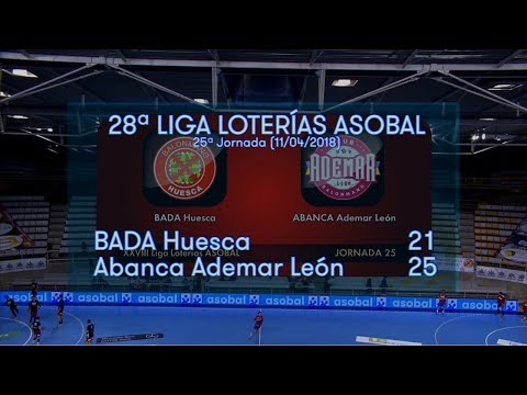 LIGA LOTERIAS ASOBAL J25 BADA Huesca - Abanca Ademar León 21 - 25