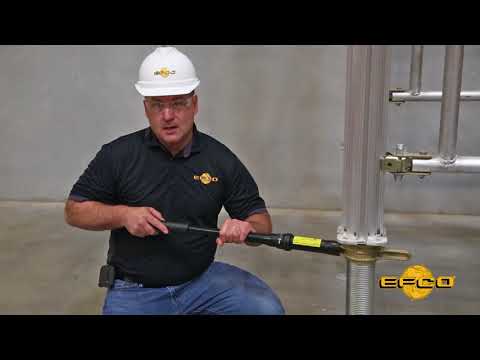 Uso de la E-Z DECK Llave para Gato de EFCO para liberar cargas pesadas