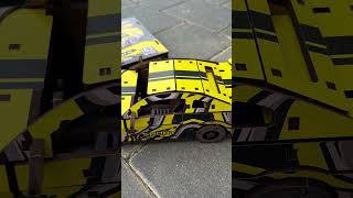 Дерев'яний 3D конструктор Muscle car GT (жовта)