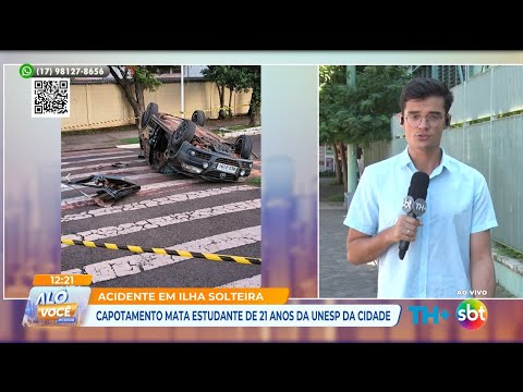 Estudante morre me acidente de carro em Ilha Solteira