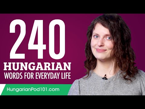 240 Hungarian Words for Everyday Life - Basic Vocabulary #12