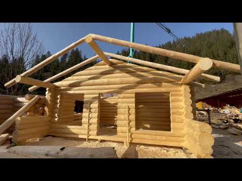 Cum construim casele din lemn ? Partea V Kit casa la rosu, gata de livrare.