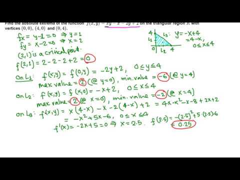Calc III: Finding absolute max and min in a triangular region