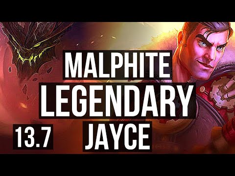 MALPHITE vs JAYCE (TOP) | Rank 4 Malph, Legendary, 13/3/5 | KR Challenger | 13.7