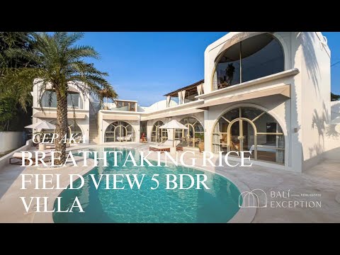 BALI - Discover this rice field view 5 bdr villa in Cepaka