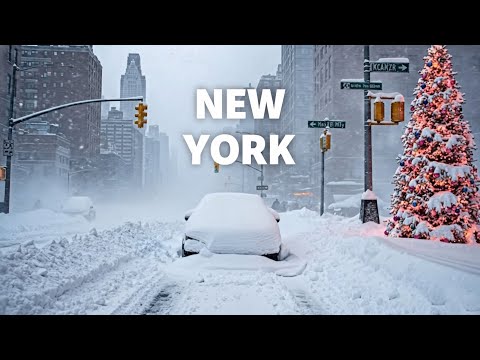 NYC Snowstorm LIVE: Massive Heavy Snowfall in New York — 4K Walking Tour (Central Park + Streets)