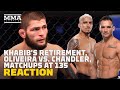 React: Khabib Retirement, Oliveira vs. Chandler At UFC 262, Big Matchups at 135 - MMA Fighting