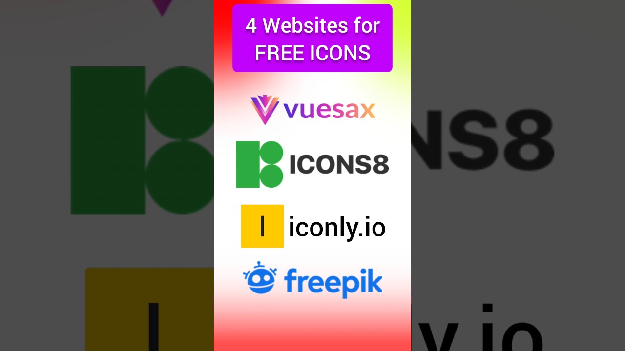 4 Websites for free ICONS #icons #website #contentcreator