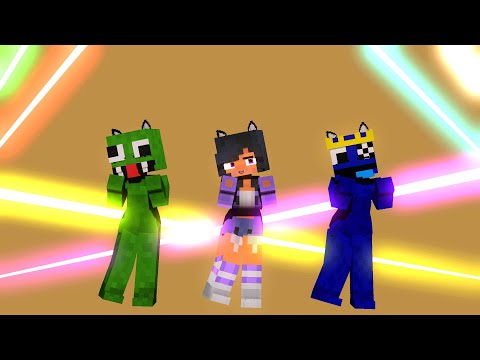 ME TOO YAY ARIGATO SUPER IDOL APHMAU WITH RAINBOW FRIENDS BLUE & GREEN -MINECRAFT ANIMATION #shorts