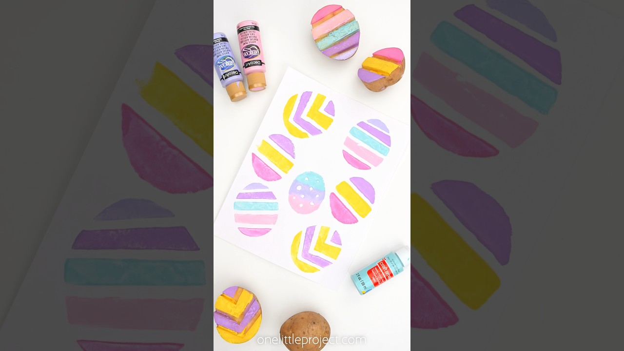 Potato Stamp Easter Eggs 🥔 🥚 🎨