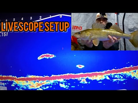 GARMIN LIVESCOPE SETUP! | Pole/ Shuttle/ Settings ( Ice Fishing For Walleye)