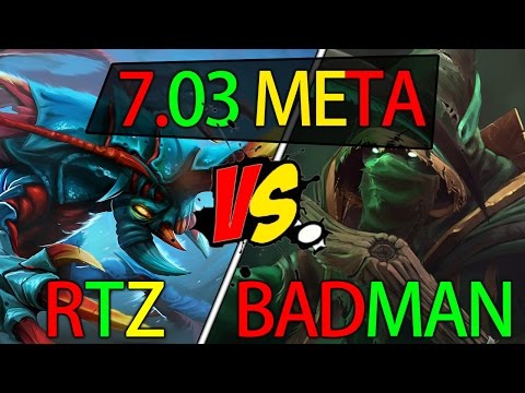 7.03 META Arteezy Dota vs BADMAN EU West Top MMR Ranked Gameplay