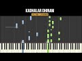 Piano Tutorial - Kadhalar Dhinam  TitleBGM (original version) A.R.Rahman - Synthesia video