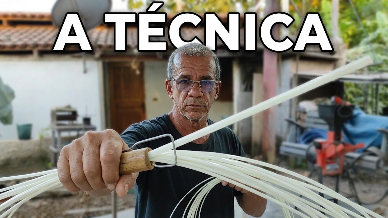 Retirando vareta de fibra dos cabos de intenet do jeito mais prático