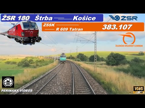 Cabview ► Štrba - Košice / ŽSR 180 / ZSSK R 609 Tatran / 383.107 ► Pohľad z vlaku