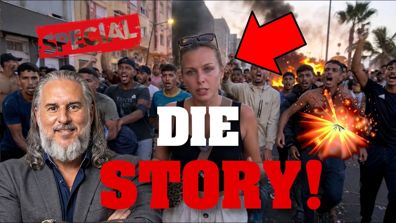 BLONDE Journalistin läuft aufgebracht durch CEUTA: „Total chaotisch!“ 💥⚡️ #PolitSatire #Comedy