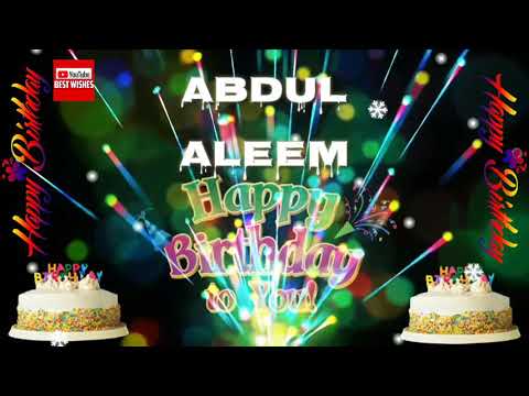 Happy Birthday AbdulAleem _||_Best_Wishes_||