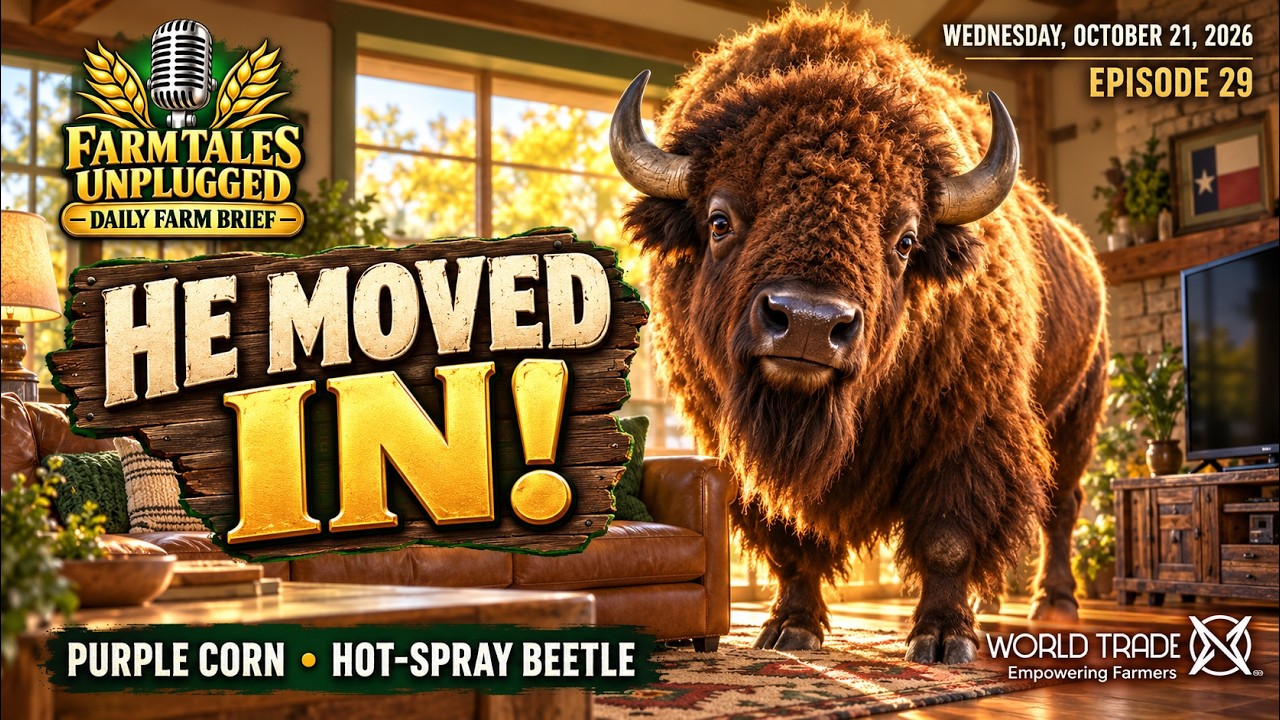 Buffalo Houseguest, Purple Warning Corn & the Hot-Spray Beetle | Daily Farm Brief