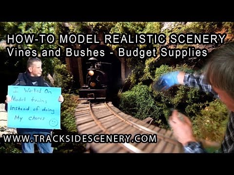 How-to Make Realistic Model Railroad Scenery - Vines and Bushes!