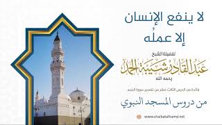 صورة 196 لا ينفع الإنسان إلا عملُه – الشيخ عبدالقادر شيبة الحمد رحمه الله