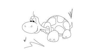 How to draw a Turtle - Easy step-by-step drawing lessons for kids