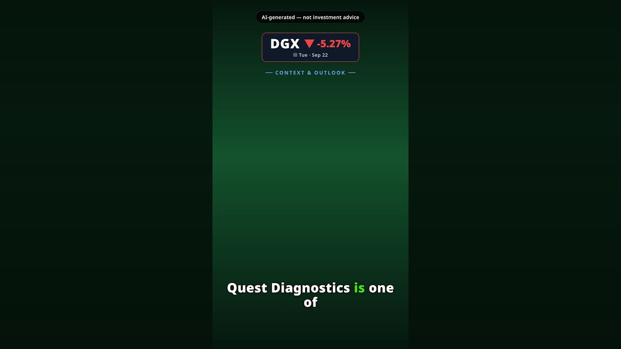 ¿Por qué cae la acción de Quest Diagnostics hoy? DGX -5.27% (22 sep)