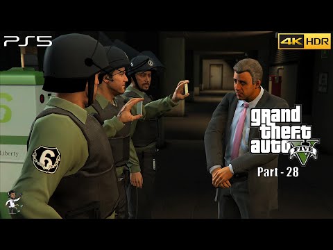 GTA 5 PS5 Gameplay Walkthrough Part 28 [4K HDR 60FPS ] | PS4 V12 Gamer