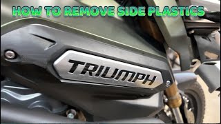 TRIUMPH EXPLORER SIDE PLASTICS REMOVAL DIY