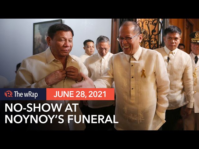 Duterte a no-show at Noynoy Aquino wake, funeral