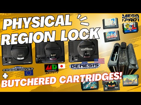 Physical Region Lock Sega Genesis Mega Drive + Butchered Japanese Cartridges Mod