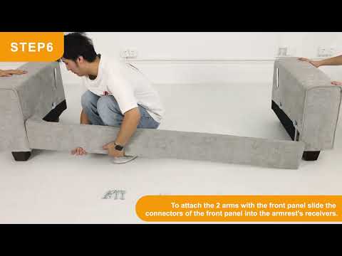 Assembly the Chenille sofa (AB)-version 2