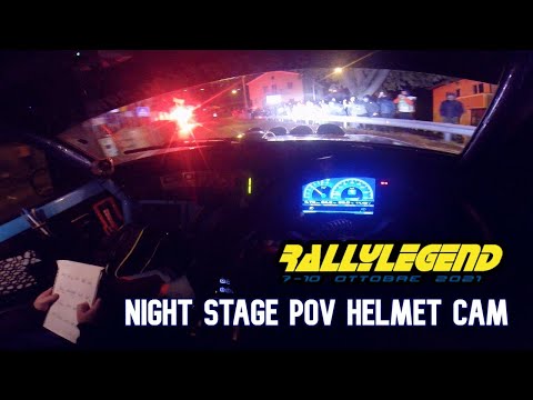 Frank Kelly - NIGHT STAGE POV HELMET CAM - SS2 San Marino - Rally Legend 2021