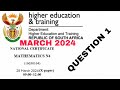 Mathematics N4 March 2024 Past Question Paper Question 1