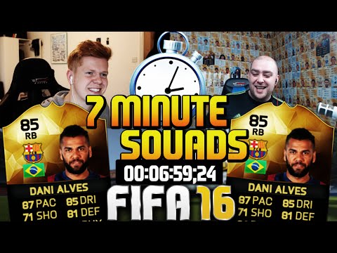 FIFA 16 7 MINUTE SQUAD BUILDER WITH IF DANI ALVES!! - Dual YouTuber Squad Builder