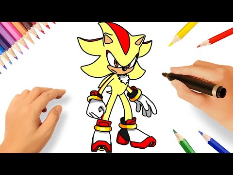COMMENT DESSINER SONIC SUPER SHADOW ⚡